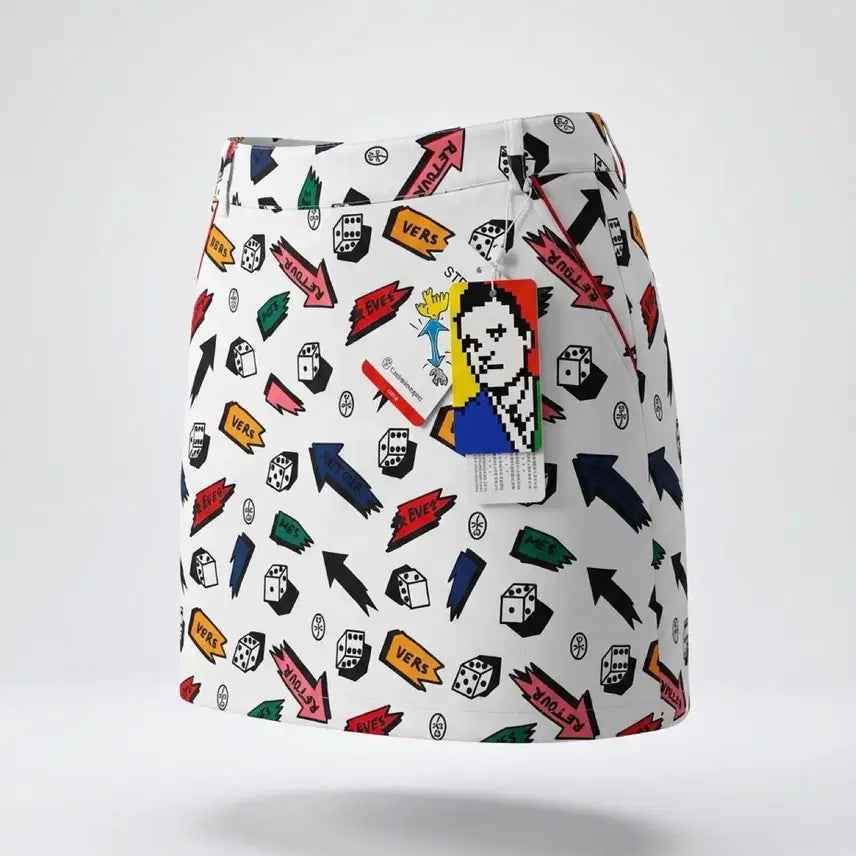 [BUNJANG] Castelbajac Golf Pattern Skirt / 여성64/텍가13만9천 까스텔바작 골프 패턴 스커트 첫구매팔로잉무배