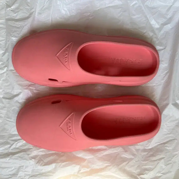 [BUNJANG] Prada Mellow Rubber Mules Pink Slippers / 프라다 멜로우 러버 뮬 핑크 슬리퍼