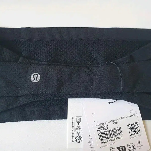 [BUNJANG] Lululemon Seamless Wide Headband Black OS / 룰루레몬 심리스와이드  헤어밴드 블랙