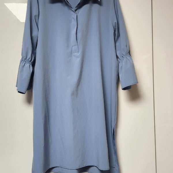 [BUNJANG] Women's Long T-Shirt - Size 77 / 77사이즈 롱티 만원 하늘거리는소재라 시원해요 깨끗합니다 총길이 93cm