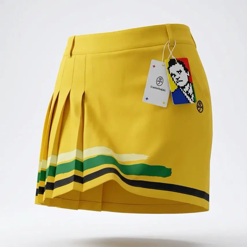 [BUNJANG] Castelbajac Yellow Golf Skirt / 여성67/ 텍가13만9천 까스텔바작 옐로우 골프 스커트 첫구매팔로잉무배