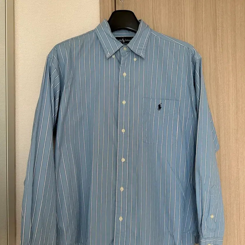 [BUNJANG] Polo Ralph Lauren Striped Shirt Blue L / 폴로 랄프로렌 스트라이프 셔츠 블루