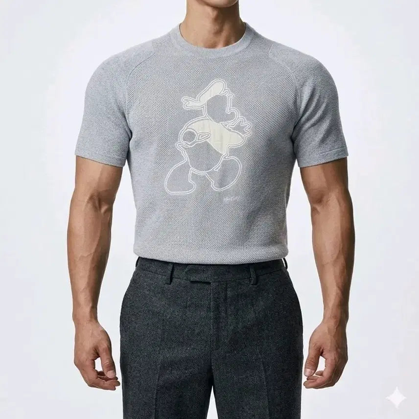 [BUNJANG] Gilmar X Iceberg Donald Duck Muscle Fit T-shirt / gilmar X iceberg 도날드덕 머슬핏 반팔