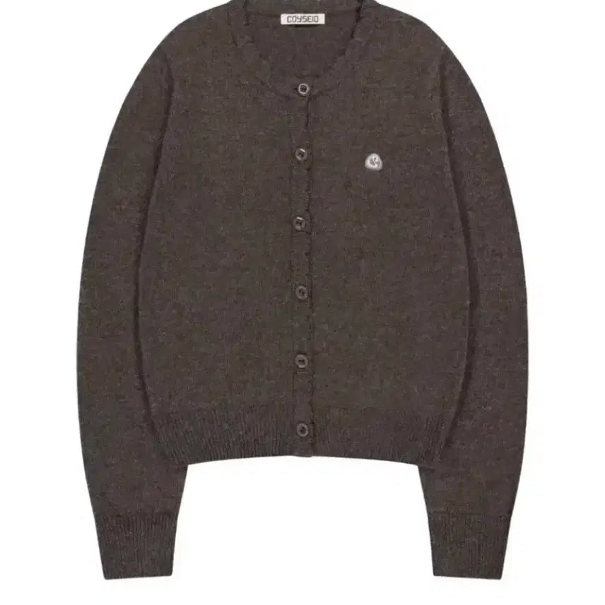 [BUNJANG] Koiseio Flower Button Cardigan Brown / 코이세이오 플라워 버튼 가디건 브라운