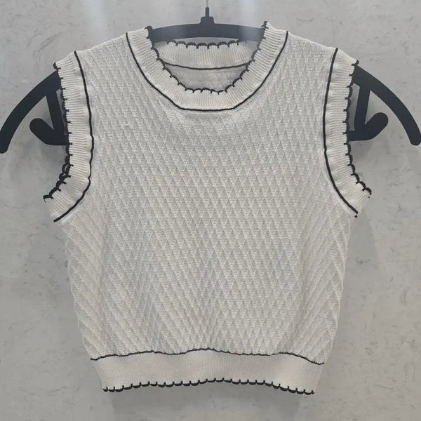 [BUNJANG] Bundle Set: Cropped Knit Vest, Turtleneck Top, Cropped Shirt / 크롭 모음 일괄 (니트베스트, 반목티, 크롭셔츠)