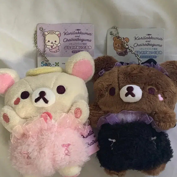 [BUNJANG] Rilakkuma Store Limited Angel & Devil Plush Keyring Set / [새 상품] 리락쿠마 스토어 한정 천사 악마 인형 키링 세트
