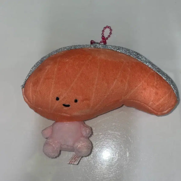[BUNJANG] Sanrio Kirimi-chan Basic Mascot Plush Keychain / 산리오 키리미짱 기본 마스코트 인형 키링 연어