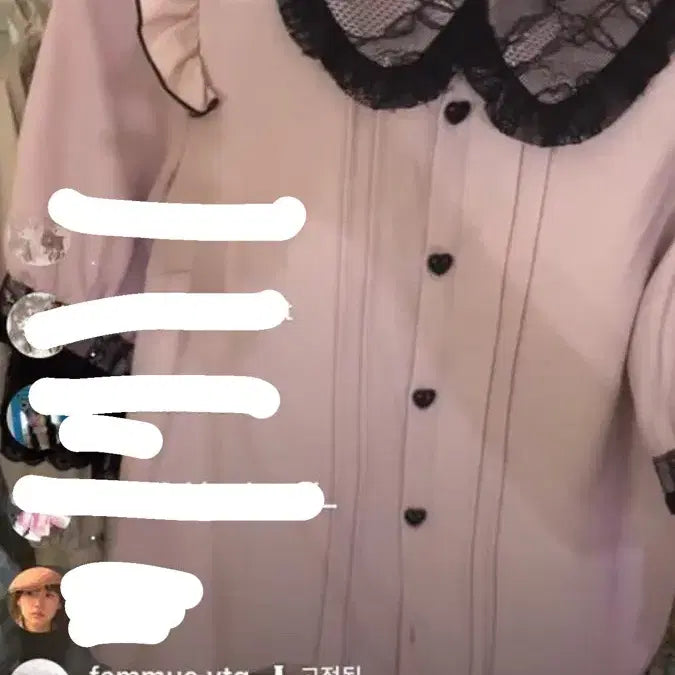 [BUNJANG] Pamubintage Jireikeh Style Pink Blouse / 파뮤빈티지 양산형 지뢰계 일녀깔 핑크 블라우스
