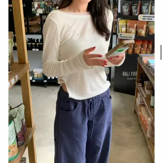 [BUNJANG] Senne Shop Drape Tencel T-Shirt / 센느샵 드레이프 텐셀티