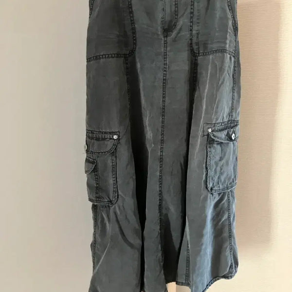 [BUNJANG] Oui Moments Vintage Mori Girl Style Cargo Long Skirt / 빈티지 oui moments 모리걸 스타일 카고 롱스커트