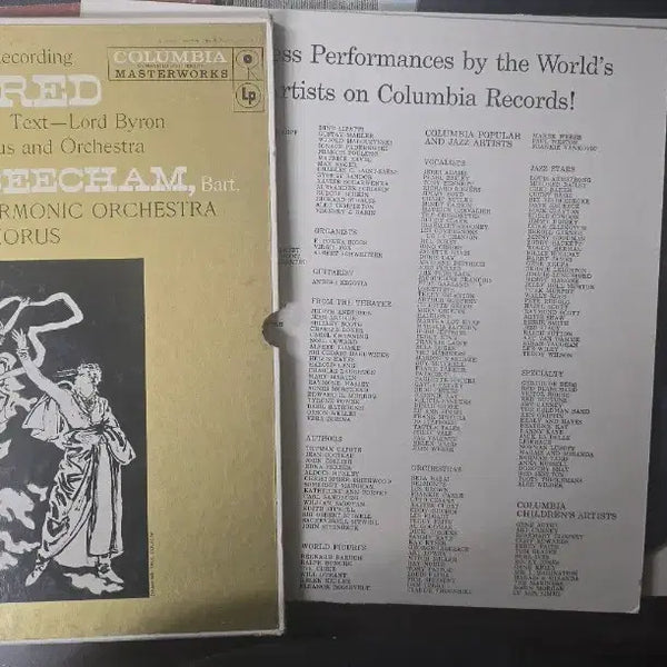 [BUNJANG] Robert Schumann Manfred (Conducted by Sir Thomas Beecham) 2LP Box Set / 슈만의 만프레드(토마스 비첨경 지휘)_2LP box_US