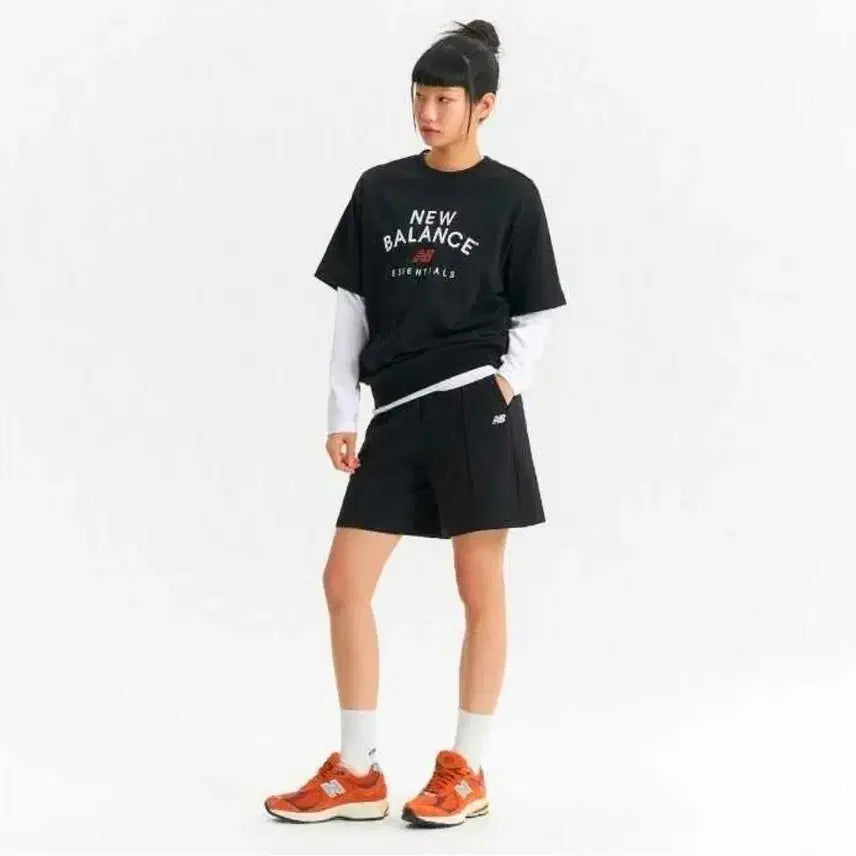 [BUNJANG] New Balance Essential Pin Tucked 5-Inch Shorts / 뉴발란스 에센셜 핀턱 5부 반바지
