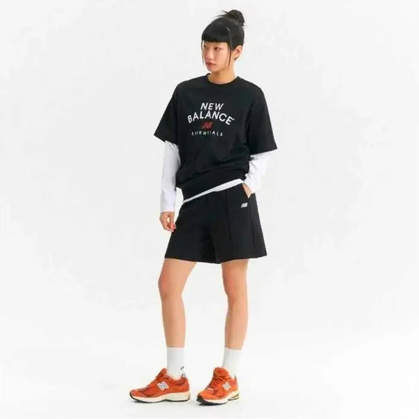 [BUNJANG] New Balance Essential Pin Tucked 5-Inch Shorts / 뉴발란스 에센셜 핀턱 5부 반바지
