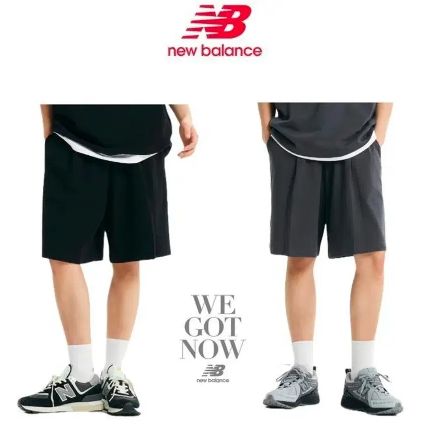[BUNJANG] New Balance Single Mesh One-Pleat 5.5-inch Shorts Black, Charcoal / 뉴발란스 싱글메쉬 원턱 5.5부 반바지 블랙, 차콜
