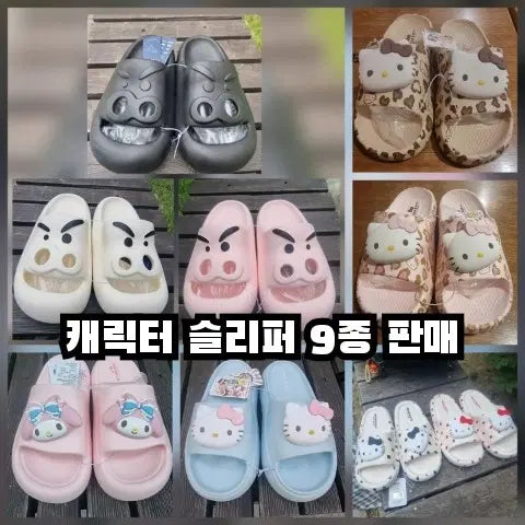 [BUNJANG] Character Slippers - 9 Designs / 캐릭터 슬리퍼 9종