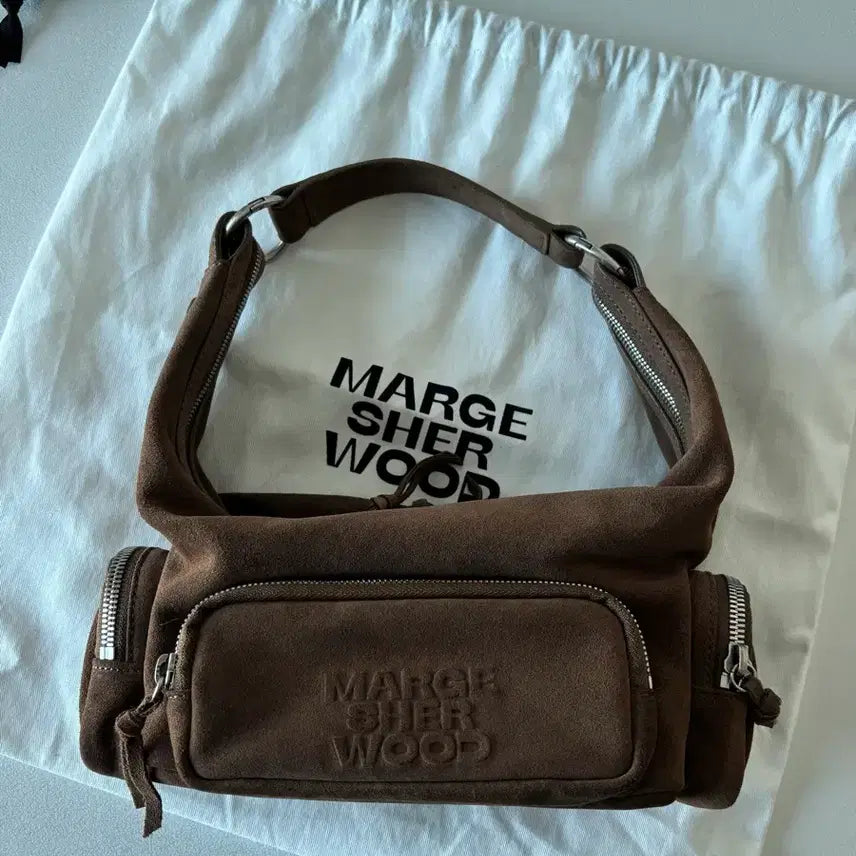 [BUNJANG] Magishood City Hobo EW Mini Cappuccino Suede Bag / 마지셔우드 CITY HOBO EW MINI_cappuccino suede