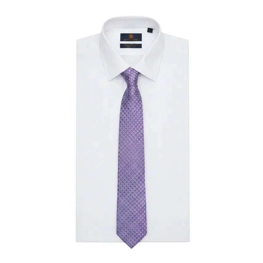 [BUNJANG] Daks Lavender Pattern Tie / 닥스 라벤더 패턴 넥타이