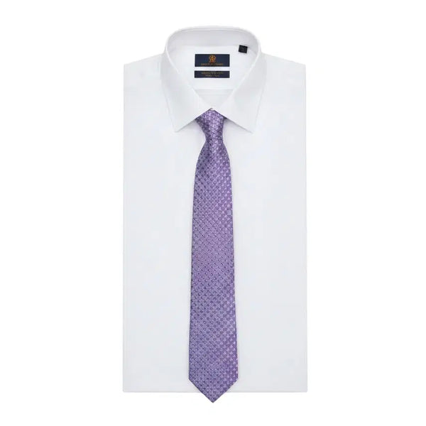 [BUNJANG] Daks Lavender Pattern Tie / 닥스 라벤더 패턴 넥타이