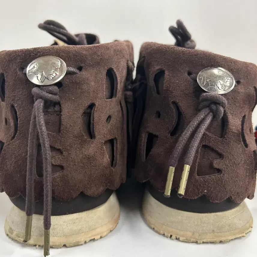 [BUNJANG] Visvim FBT Barefoot Dark Brown Suede Custom Concho Sculpted Flap Boots 27.5cm / VISVIM 비즈빔 고로스콘초 커스텀 다크브라운 FBT 베어풋 275