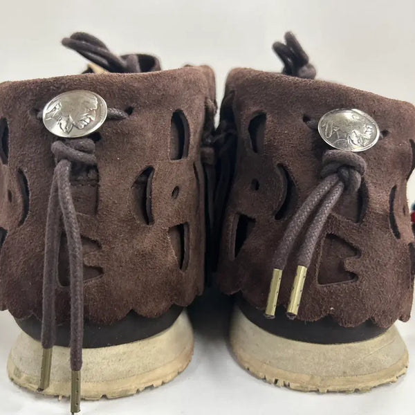 [BUNJANG] Visvim FBT Barefoot Dark Brown Suede Custom Concho Sculpted Flap Boots 27.5cm / VISVIM 비즈빔 고로스콘초 커스텀 다크브라운 FBT 베어풋 275