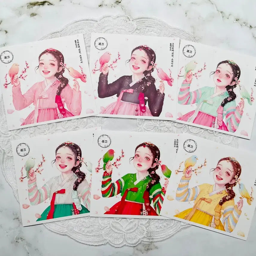 [BUNJANG] Bukkeureomi Komahonrye 'Outer Tale' Sohiae Assi 6 Color Sticker Set / [인스] 북끄러미 꼬마혼례 '외전' 소희아씨 6컬러 인스