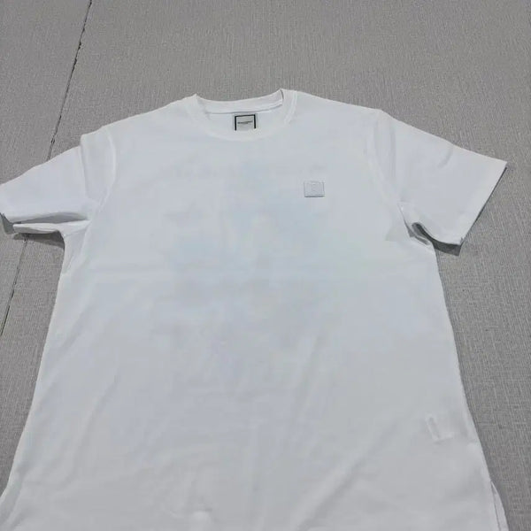 [BUNJANG] Wooyoungmi Flower Back Logo T-Shirt Black White / 우영미 플라워 백로고 티셔츠 블랙 화이트