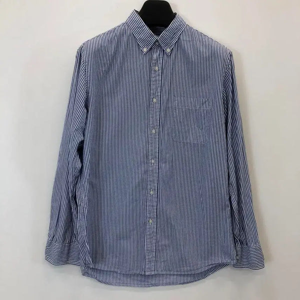 [BUNJANG] Uniqlo Striped Button-Down Shirt L / 유니클로 버튼다운 스트라이프 블루셔츠 L