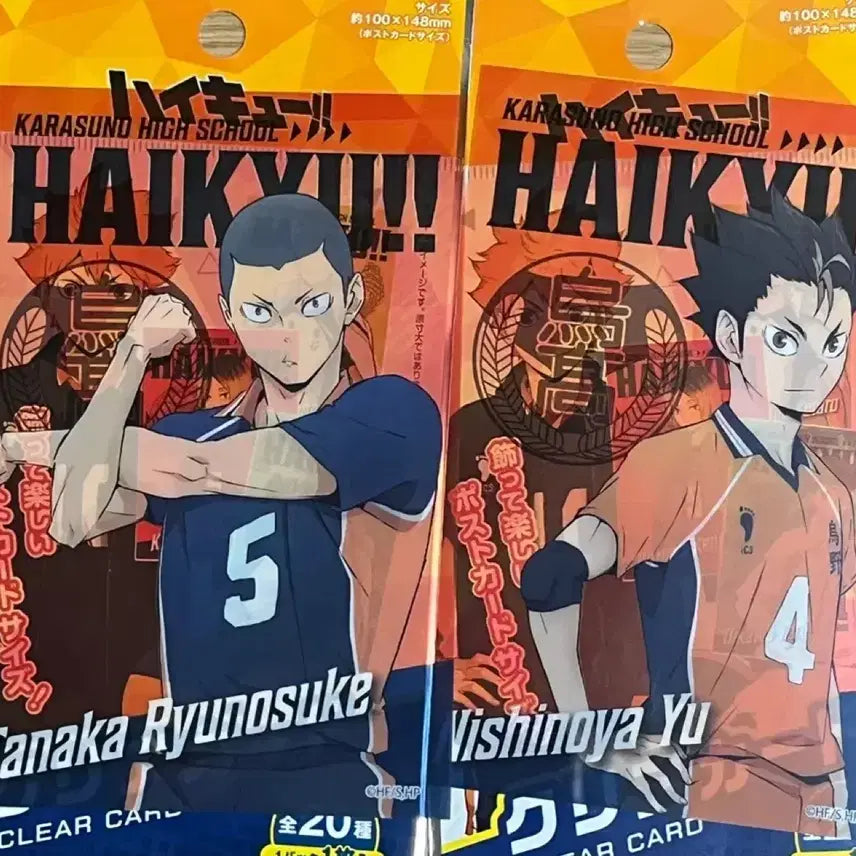 [BUNJANG] Haikyuu!! Clear Mini Poster Set (Tanaka & Nishinoya) / 하이큐 클리어 미니포스터 다이소