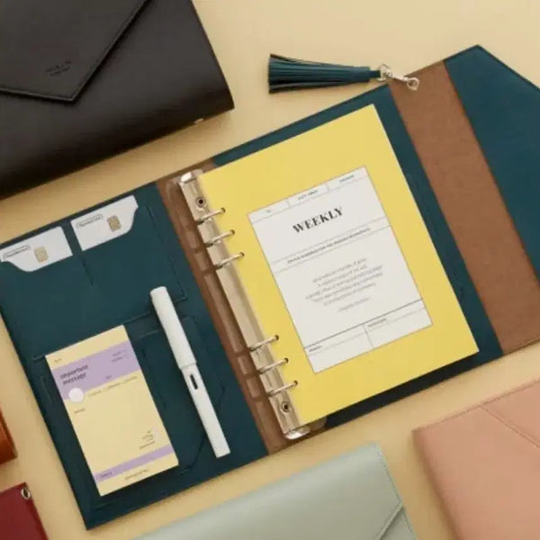 [BUNJANG] Funny Made A5 6-Ring Binder Cover with Tassel & Bookmark / 퍼니메이드 클러치 6공 다이어리 커버 A5