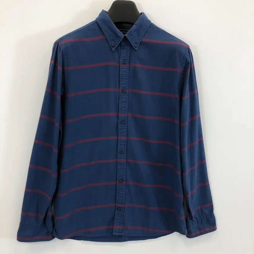 [BUNJANG] Tommy Hilfiger Embroidered Logo Stripe Shirt M / 타미힐피거 자수로고 스트라이프셔츠 M