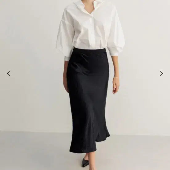 [BUNJANG] SIE Fleur Satin Maxi Skirt Black / SIE 시에 플레르 새틴 블랙 맥시 스커트