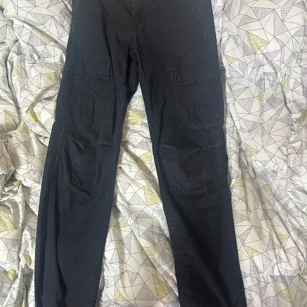 [BUNJANG] Carhartt WIP Black Cargo Pants / 칼하트 wip 블랙 카고