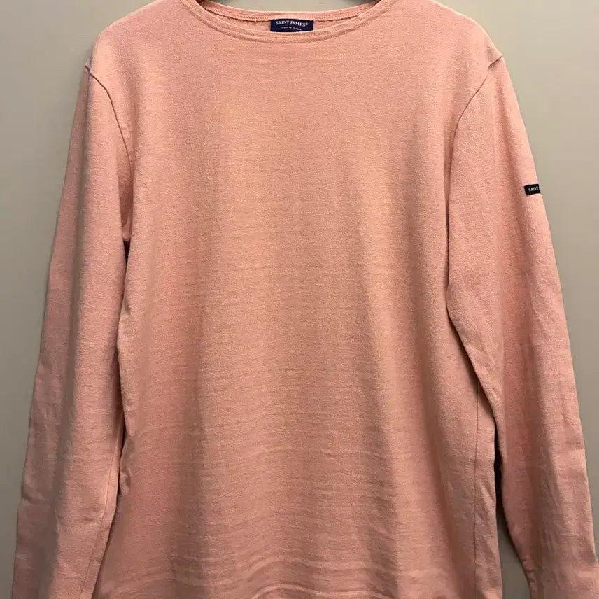 [BUNJANG] Saint James OUESSANT Long Sleeve T-Shirt Pink / (M/97)세인트제임스 웨쌍 무지 롱슬리브 긴팔티셔츠 핑크