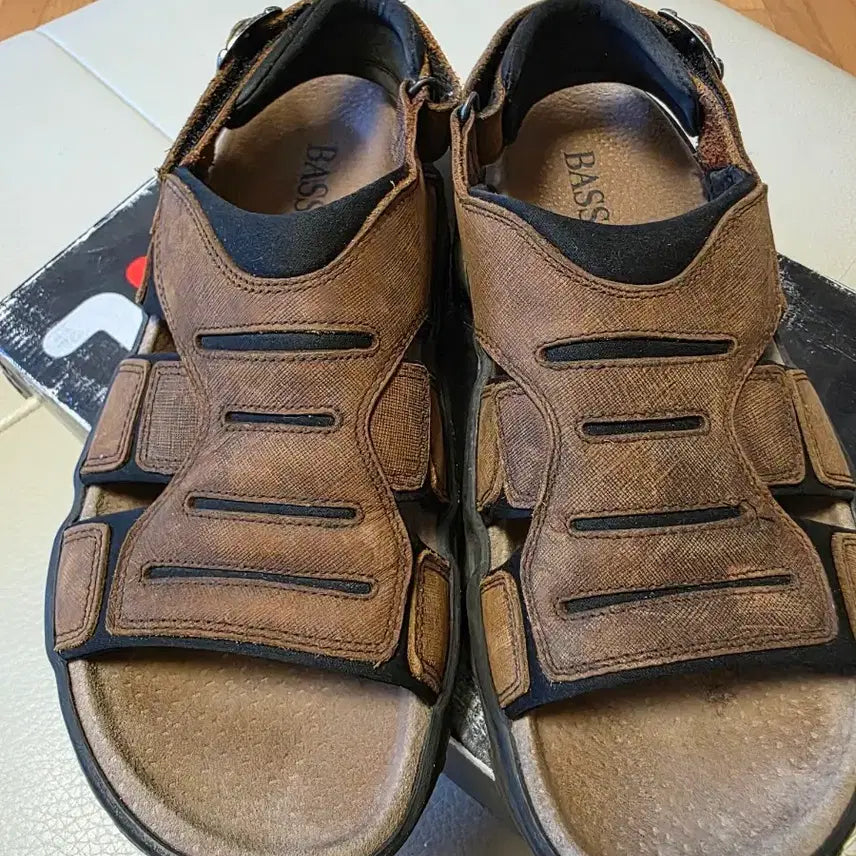 [BUNJANG] Bass Men's Leather Sandals Brown / BASS 남성 가죽 샌들 브라운