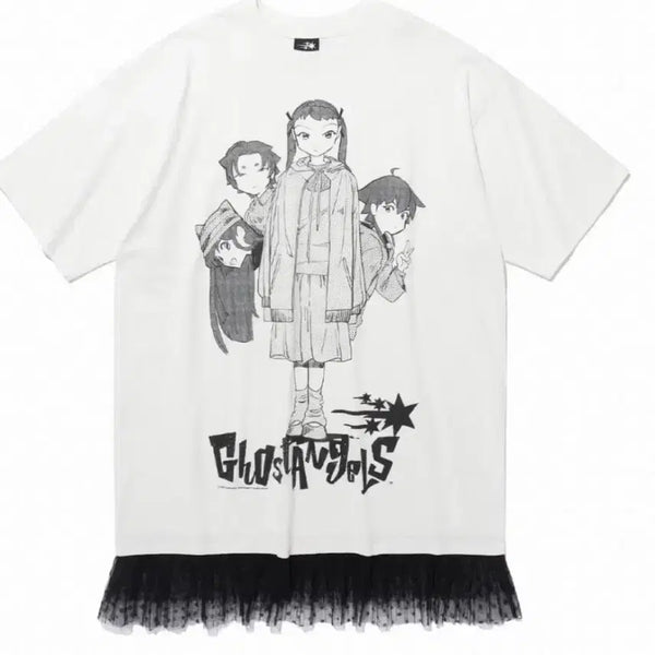 [BUNJANG] Nice Ghost Club Ghost Angels Lace Big Big Tee / 나이스고스트클럽 고스트엔젤스 레이스 빅빅티