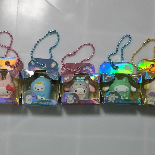 [BUNJANG] Sanrio Characters Costume Mascot Keychain / 산리오 콩알 피규어 키링