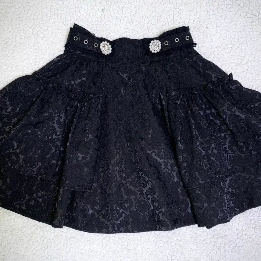 [BUNJANG] Rosita Bijoux Belt Jacquard Skirt / 로지타 비쥬 벨트 자카드 스커트 | 양산형 지뢰계 리즈리사 디마럽 마즈