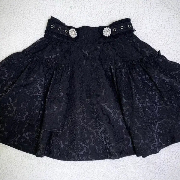 [BUNJANG] Rosita Bijoux Belt Jacquard Skirt / 로지타 비쥬 벨트 자카드 스커트 | 양산형 지뢰계 리즈리사 디마럽 마즈