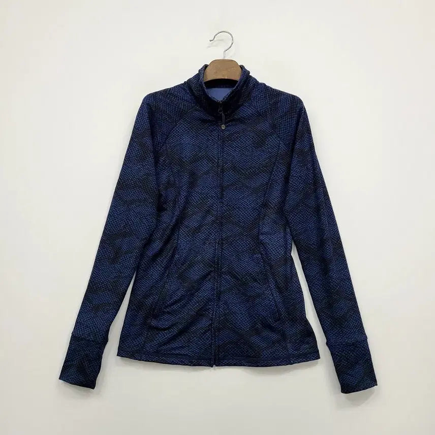[BUNJANG] Mulawear Navy Pattern Women's Zip-Up Jacket Size 8 / 뮬라웨어 네이비 패턴 여성 집업 자켓/8/앨리스/1292