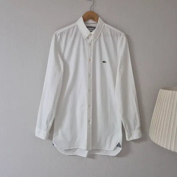 [BUNJANG] Lacoste White Long Sleeve Shirt / [라코스테]셔츠 화이트 긴팔