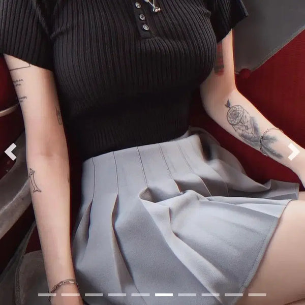[BUNJANG] Faye Jade Tennis Skirt Grey Size S / 페일제이드 테니스 스커트 그레이 s사이즈