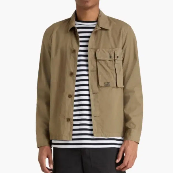 [BUNJANG] CP Company Logo Cotton Shirt / CP 컴퍼니 로고 코튼 셔츠