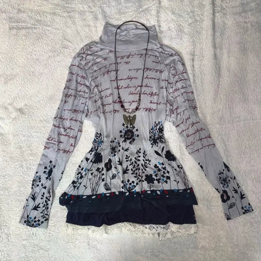 [BUNJANG] Mori Girl Hagumi Long Sleeve Knit Top Japanese Vintage Y2K / 모리걸 하구미 롱슬리브 쭉티 일본빈티지 y2k 히메카지 대장템 핀터깔