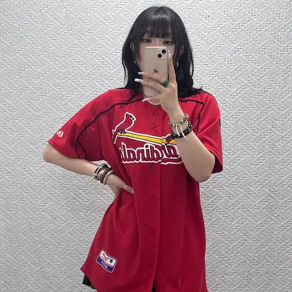 [BUNJANG] Majestic St. Louis Cardinals Baseball Jersey T-Shirt Size 105 / 마제스틱 세인트루인스 야구 유니폼 져지 반팔티 105 C11436