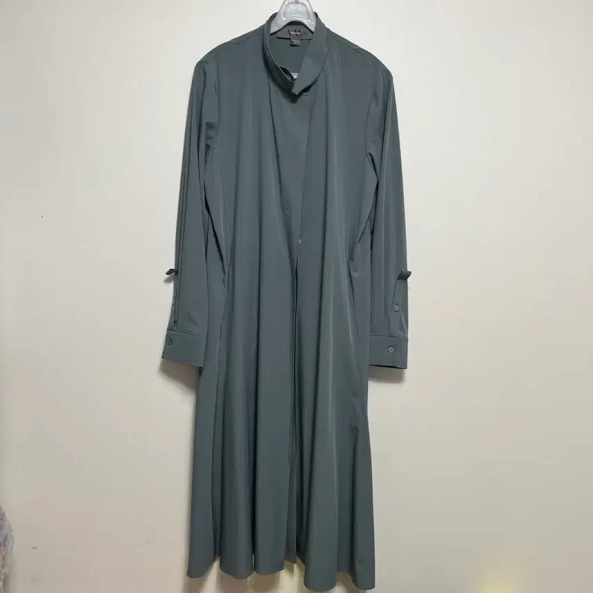 [BUNJANG] Vera Wang Mandarin Collar Long Shirt Dress / 베라왕 VERAWANG 차이나넥 롱 셔츠 원피스 77