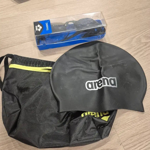 [BUNJANG] Arena Swim Cap and Bag Set / 아레나 수모 팝니다