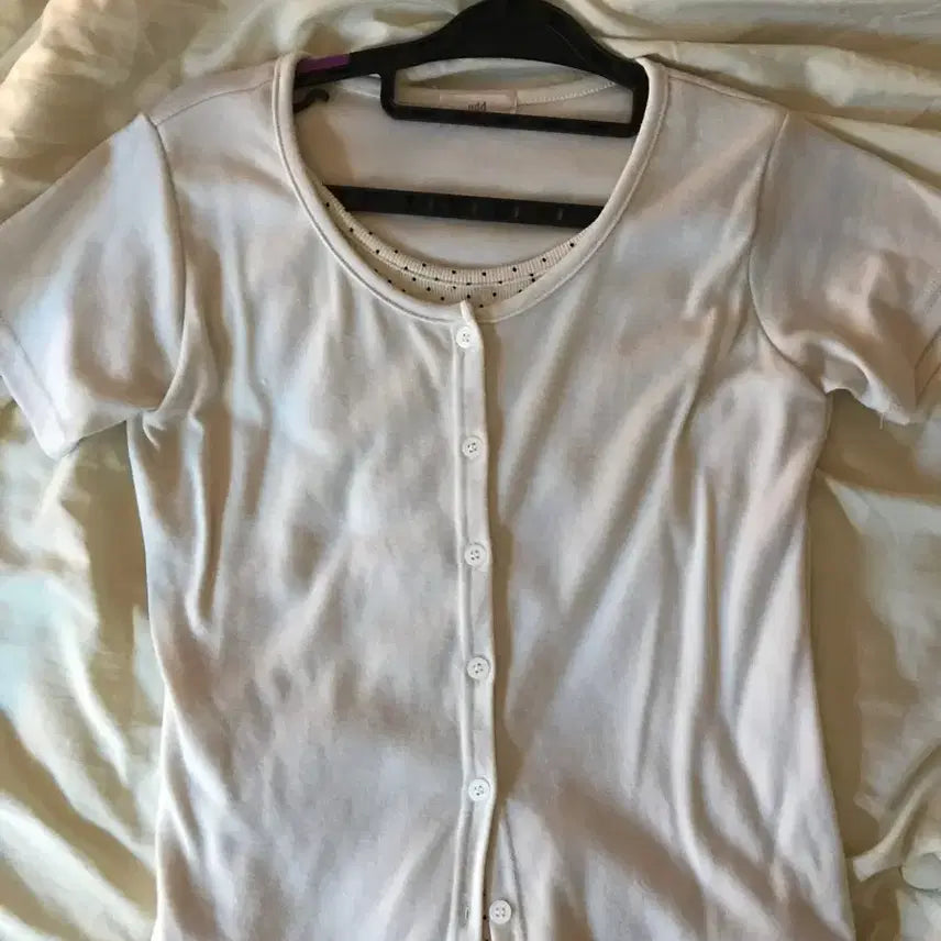 [BUNJANG] Dot Short Sleeve Cardigan / 도트 반팔 가디건
