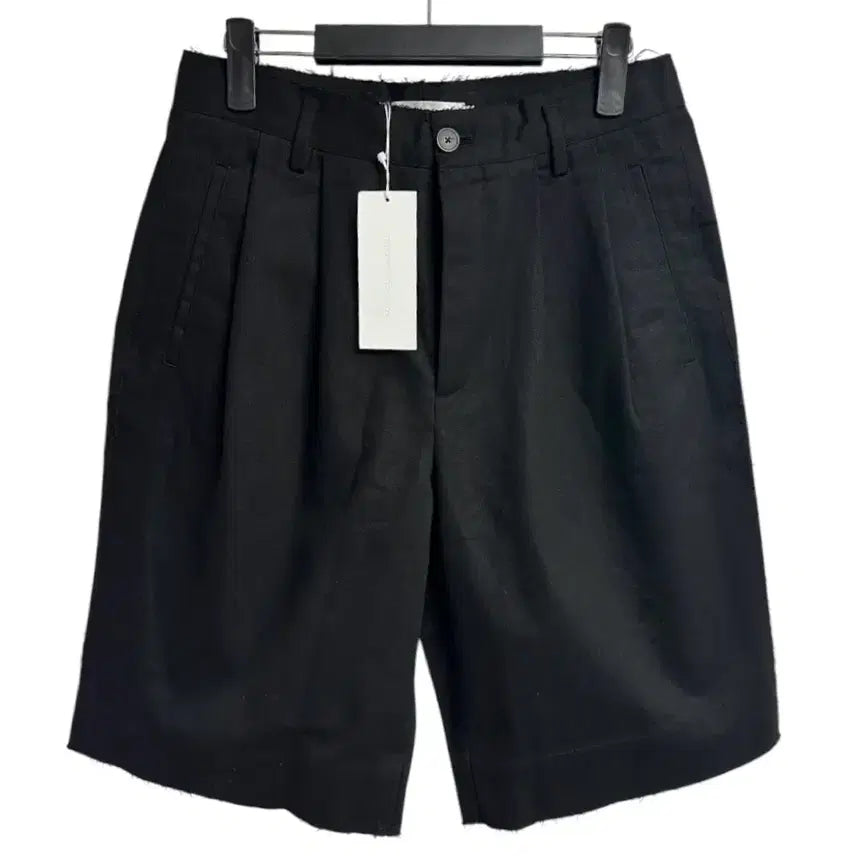 [BUNJANG] LIFUL Minimal Garments Two-Tuck Grunge Wide Bermuda Cotton Pants Size M / 라이풀 미니멀 가먼츠 투턱 그런지 와이드 버뮤다 코튼 팬츠 M size