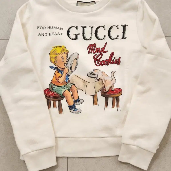 [BUNJANG] Gucci Mad Cookies Sweatshirt Ivory / 구찌 Mad Cookies 맨투맨 티셔츠 아이보리
