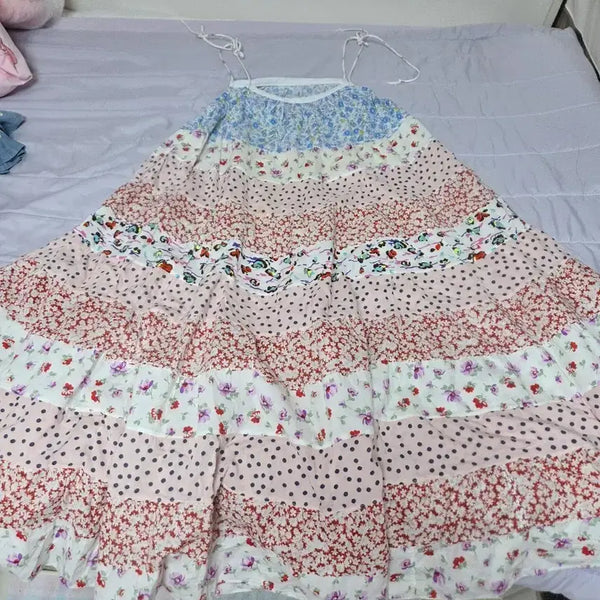 [BUNJANG] Patchwork Vintage Dress / 패치워크 빈티지 원피스